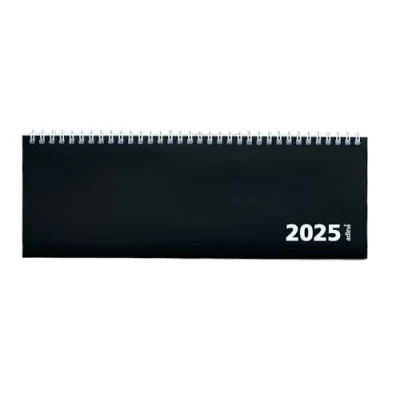 Abbildung von ADINA Tischkalender 2025 Tischquerkalender 1W/1S schwarz Kartondeckel Schreibtischk