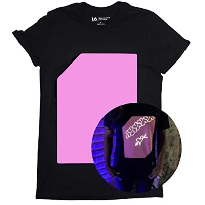 Abbildung von Illuminated Apparel Leuchtet Im Dunkeln Interaktives Leucht T Shirt (Schwarz/Rosa, L)