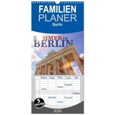 Abbildung von Familienplaner 2025 SOMMER IN BERLIN mit 5 Spalten (Wandkalender, 21 cm x 45 cm), CALVENDO