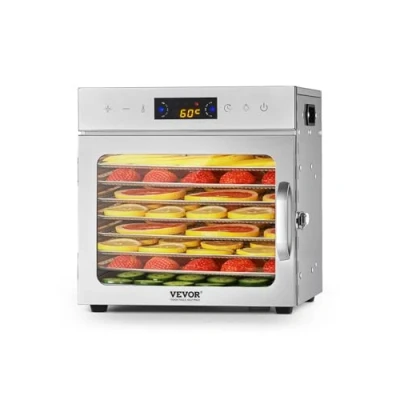 Abbildung von VEVOR Dörrgerät Dörrautomat 8 Tabletts Edelstahl 400W für Getrocknete Früchte