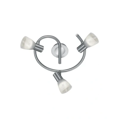 Abbildung von Trio Leuchten LED Deckenleuchte &quot;Levisto&quot; in Nickel matt, Glas alabasterfarbig weiß 871090307