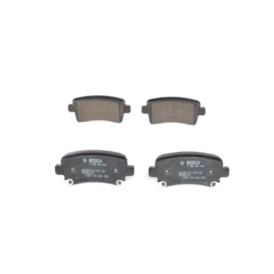 Abbildung von BOSCH 0 986 494 297 Bremsbelagsatz Low Metallic mit akustischer Verschleißwarnung Anti Quietsch Blech, Montageanleitung