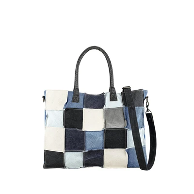 Abbildung von COLLEZIONE ALESSANDRO Schultertasche &quot;Patchwork Jeans&quot;, aus 45 Jeanspatches genäht