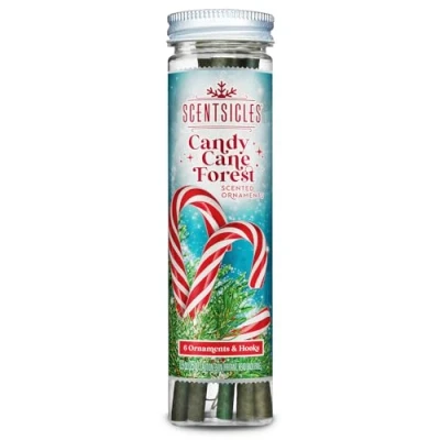 Abbildung von Scentsicles Duftende Weihnachtsdekoration aus Zuckerstangen mit Haken, 1 Flasche (insgesamt 6 Stäbchen)