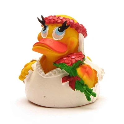 Abbildung von Duckshop I Badeente Quietscheente Braut Duck Lanco