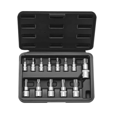 Abbildung von VEVOR Torx Bohrer Steckschlüsselsatz 13 tlg. Stern T8 T60 S2 Legierungsstahl