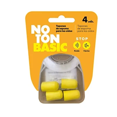 Abbildung von NO TON Tapones Noton Espuma 951B Schaumstoff Ohrstöpsel 4 Stück (1er Pack) Orange Gehörschutz Lärmschutz, Windschutz
