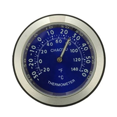 Abbildung von C FUNN Motorradlebar Thermometer Dial Wasserdicht Temp Gauge Blau