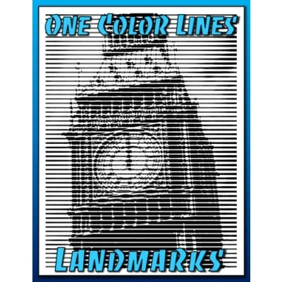 Abbildung von One Color LINES: Landmarks New Kind of coloring with to Use for Adults Relaxation &amp; Stress Relief (One line art books color))