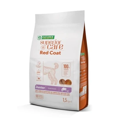 Abbildung von Nature&#039;s Protection Superior Care Red Coat Grain Free Trockenfutter für kleine und Hunde, mit Lachs, fleckenabweisend, hypoallergen Verstärkung des roten Fells, 1,5 kg.