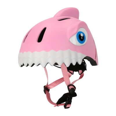 Abbildung von Fahrradhelm für Kinder Rosa Hai Crazy Safety EN1078 Geprüft