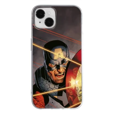 Abbildung von ERT GROUP Handyhülle für Apple iPhone 14 Plus Original und offiziell Lizenziertes Marvel Muster Captain America 007 optimal an die Form des Handy angepasst, hülle aus TPU