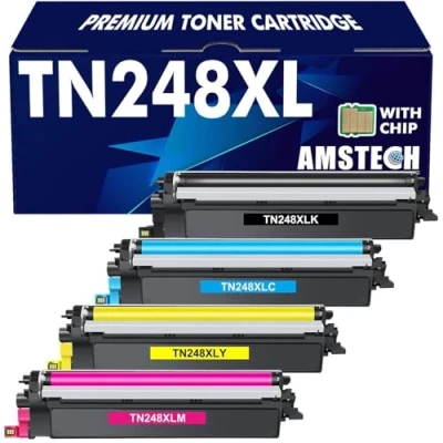 Abbildung von MFC L3740CDW TN248 TN248XL TN 248 Toner: Kompatibel für Brother L3760CDW 248XL L3740CDWE DCP L3560CDW L8390CDW HL L3240CDW L3220CWE L3215CW L3520CDW L3515CDW 248CMYK
