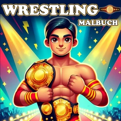 Abbildung von Wrestling Malbuch für Kinder: Spaßige Ausmalbilder kleine Fans