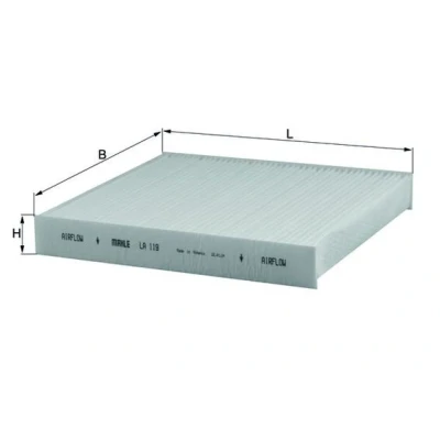 Abbildung von Filter, Innenraumluft MAHLE ORIGINAL LA 119