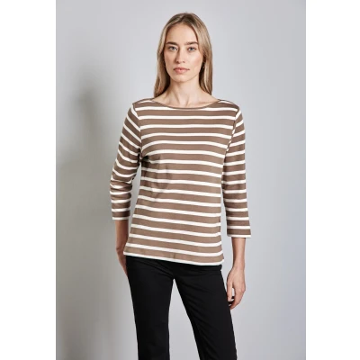 Abbildung von Street One Gestreiftes Langarmshirt, Damen, Größe: 34, Braun