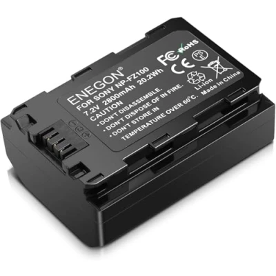 Abbildung von ENEGON 1X 2800mAh Sony NP FZ100, Ersatzakku Kompatibel mit a7iii, a7 iv, a7r A7iv, A7c, a7s III, a6600, Alpha 6600, A9, A7RIII