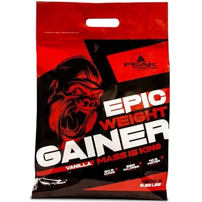 Abbildung von PEAK Epic Weight Gainer 4500g Geschmack Vanilla I Pulver 30 Portionen Masseshake Gewichtszunahme Protein Matrix (Whey Casein Ei Protein) Kohlenhydratmatrix Hafermehl 4500 g