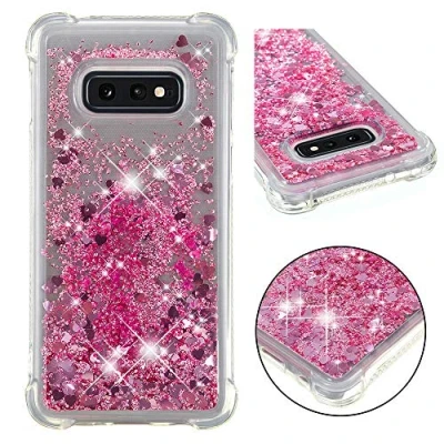 Abbildung von KBIKO zxl Kompatibel mit Samsung Galaxy S10e Glitzer Hülle, Mädchen Glitzern Handyhülle, Leicht Flüssigkeit Clear Back Cover rutschfest Silikon Schutzhülle für S10e.Rose Gold YBL