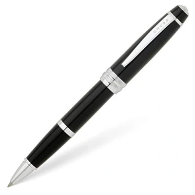 Abbildung von Cross Bailey Rollerball Selectip Pen (Schreibfarbe schwarz, Strichstärke M, in Premium Geschenkbox) Schwarz Lack chromplattiert, 1 Stück (1er Pack)