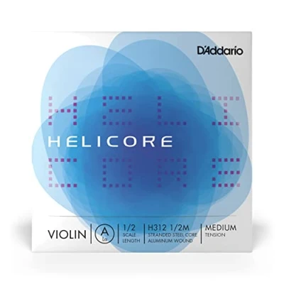Abbildung von D&#039;Addario Helicore Geigensaiten Violine Saiten H312 1/2M Violinen Einzelsaite &#039;A&#039; Titanium umsponnen 1/2 Medium