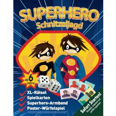 Abbildung von Superhelden Abenteuer Schatzsuche Kindergeburtstag ab 6 Jahren: Ihr als neue Superhero Generation habt eine Mission: Das Superkraft Armband finden &amp; den Bösewicht besiegen. (Bravo Schatzsuche)