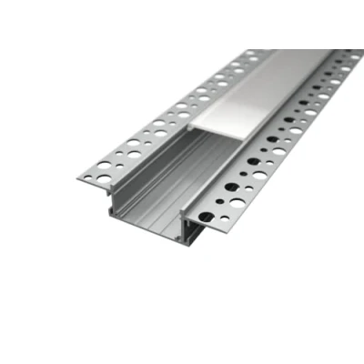 Abbildung von ALU Profil/Einbau Leiste Trockenbau EINPUTZ für Led Streifen + Abdeckung (Trockenbau 27 2m matte Abdeckung)