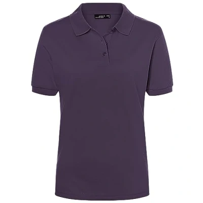 Abbildung von James &amp; Nicholson Damenpolo Classic Feines Piqué Poloshirt mit gestrickten Bündchen Farbe: aubergine Grösse: XL