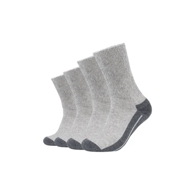 Abbildung von camano 4ER PACK Sportsocken, Größe: 35 38, Light grey melange