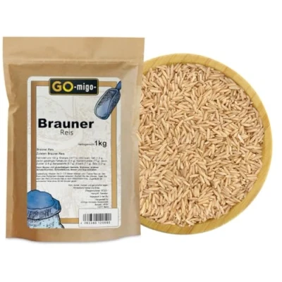 Abbildung von 1kg Brauner Reis Premium Qualität 1000g GOmigo