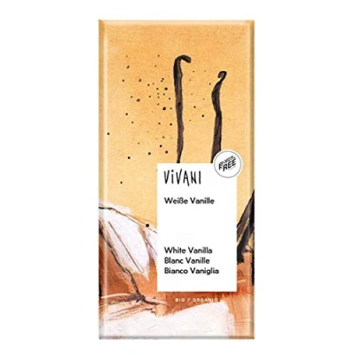 Abbildung von Vivani Weiße Schokolade mit Vanille 80 g 10er Pack