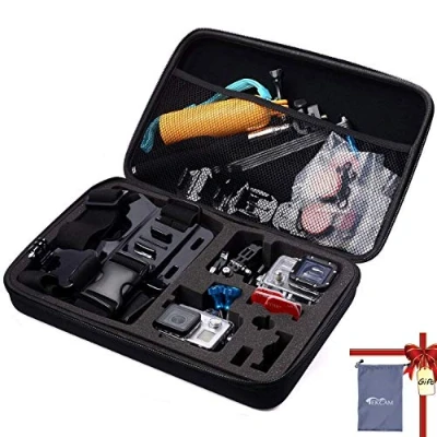 Abbildung von TEKCAM Große Tragetasche für Action Kameras, kompatibel mit GoPro Hero 13, 12, 11, 10, 9, 8, 7, 6, Akaso EK7000, Brave 4, V50X, 7LE, Dragon Touch, Apexcam, Vemont 4K Kamera,
