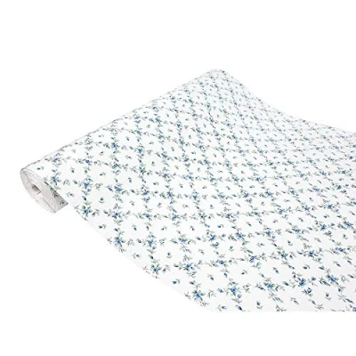 Abbildung von DecoMeister Klebefolie Möbelfolie Selbstklebend Folie für Möbel Deko Selbstklebefolie Dekoration Dekorfolie mit Motiv Muster Fertigrolle Vergissmeinnicht Kleine Blumen Blümchen 45 cm x 740