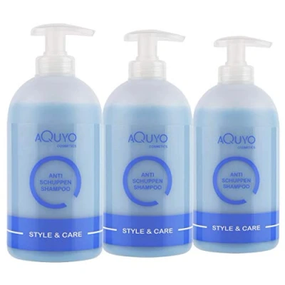 Abbildung von Style &amp; Care Anti Schuppen Shampoo für fettige, juckende und trockene Kopfhaut (3x 500ml) Haarshampoo Haare wirkt unterstützend bei Psoriasis Pilz Infektionen