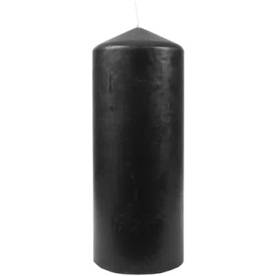 Abbildung von HS Candle Wachskerzen Schwarz Stumpenkerzen Ø6cm x 13,5cm Kerze in vielen Farben, Lange Brenndauer Hergestellt EU Kerzen Blockkerzen Wachs