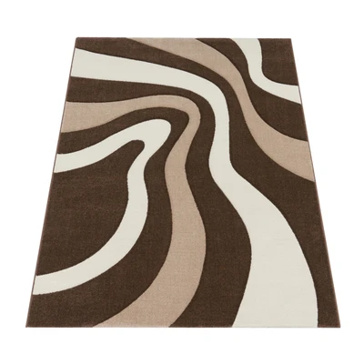 Abbildung von Paco Home Teppich Diamond 760, rechteckig, Höhe: 18 mm, Kurzflor, 3D Design, modernes Wellen Muster, Kundenliebling