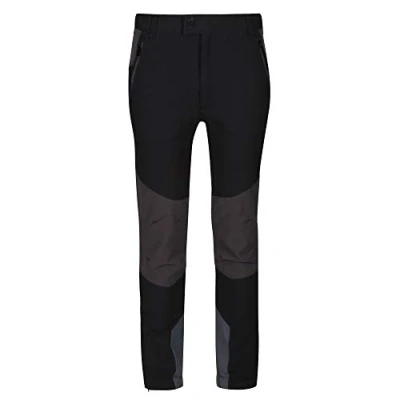 Abbildung von Regatta Unisex Kinder Kids&#039; Tech Mountain Walking Trousers Wanderhose, Black/Ash,