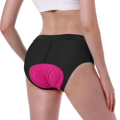 Abbildung von FEIXIANG Damen Radunterhose, Fahrradhose Kurz Radlerhose Fahrrad Unterwäsche mit 4D Gel Gepolstert, Fahrradunterhose Atmungsaktiv Schnelltrocknend Radhose