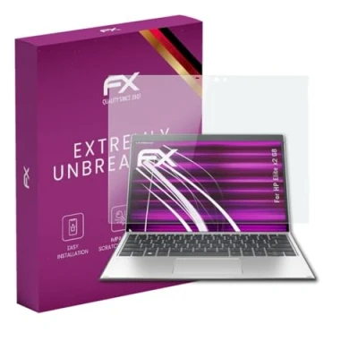 Abbildung von atFoliX Glasfolie kompatibel mit HP Elite x2 G8 Panzerfolie, 9H Hybrid Glass FX Schutzpanzer Folie