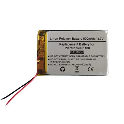Abbildung von 3,7 V / 800 mAh Akku Ersatz für Plantronics K100 Wireless Kopfhörer, PR 423350, 1 756 920 21, 31, LIS1427HEPCC, LIS1427NHPCC Sony MDR DS6500, XB950BT