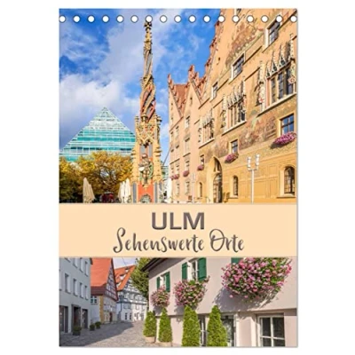 Abbildung von ULM Sehenswerte Orte (Tischkalender 2025 DIN A5 hoch), CALVENDO Monatskalender