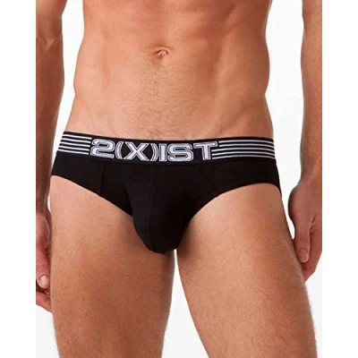 Abbildung von 2(x)ist Herren Shapewear Maximize Contour Pouch Brief Slip Unterwäsche, Tiefschwarz, L EU