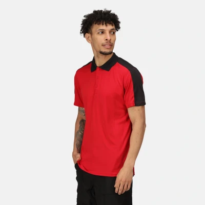 Abbildung von Regatta Professionelles Contrast Coolweave Wicking Poloshirt, ClassRed/Blk, 4XL