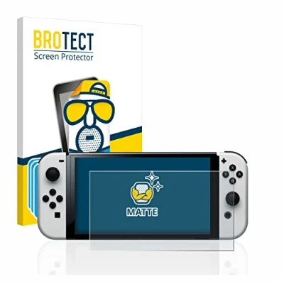 Abbildung von BROTECT Entspiegelungs Schutzfolie für Nintendo Switch OLED Modell (6 Stück) Matte Displayschutz Folie, Anti Reflex, Fingerprint