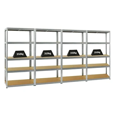 Abbildung von PROREGAL Mega Deal 4er Set Schwerlastregale Slim Elephant 180x90x60cm mit 5 Ebenen Fachlast 350kg Verzinkt