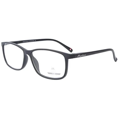 Abbildung von Schicke Lesebrille / hilfe MR62 mit Federscharnier aus Kunststoff in Schwarz Matt + 3,00 dpt