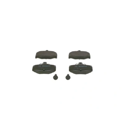 Abbildung von BOSCH 0 986 460 993 Bremsbelagsatz Low Metallic mit Schrauben, Montageanleitung, Anti Quietsch Blech Zubehör NISSAN: Primera Limousine