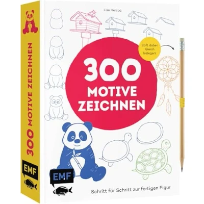 Abbildung von 300 Motive zeichnen: Schritt für zur fertigen Figur Stift dabei Gleich loslegen!