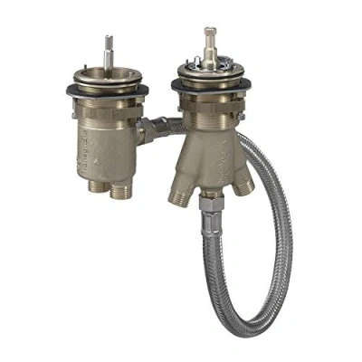 Abbildung von hansgrohe Grundkörper, 2 Loch Wannenrandarmatur, mit Thermostat, Zubehör, Mehrfarbig