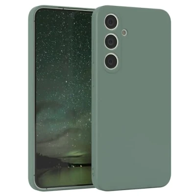 Abbildung von EAZY Case Silikonhülle für Galaxy S25 Plus Hülle Silikon weich stoßfeste Handyhülle Schutzhülle mit Kameraschutz Dünn Premium Schutz Cover TPU Phone Bumper in Dunkelgrün